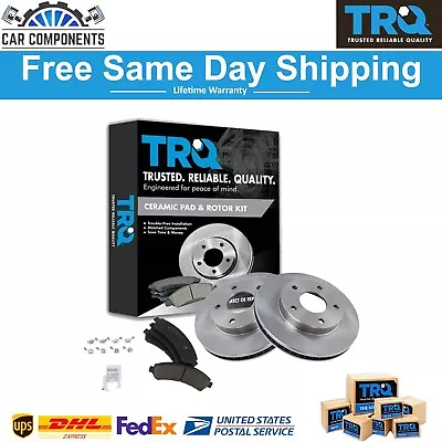 TRQ Front Posi Ceramic Brake Pad & Rotor Kit For Chevy S10 S15 4WD 4x4 • $104.95