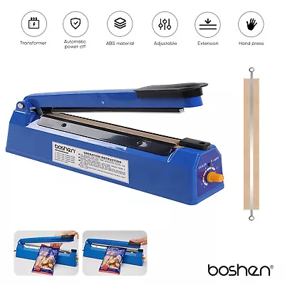 16  Heat Sealing Hand Impulse Sealer Heat Poly Bag Sealer Plastic Closer Machine • $32.98