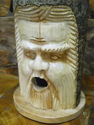 £38.99 • Buy Carved Wooden Green Man Bird House Nesting Box 35 Cm Indoor / Outdoor Variants
