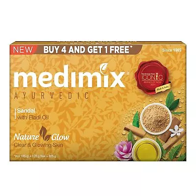 Medimix Ayurvedic Sandal Bathing Bar 125 G (4 + 1 Offer Pack) • $19.80