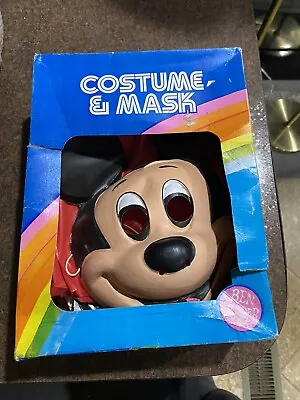 Vintage Disney Mickey Mouse Ben Cooper Halloween Mask And Costume Size 6-8 • $28.75