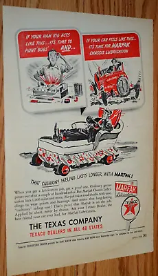 ★★1948 Texaco Oil Marfak Chassis Lubrication Original Advertisement Print Ad-48 • $11.99