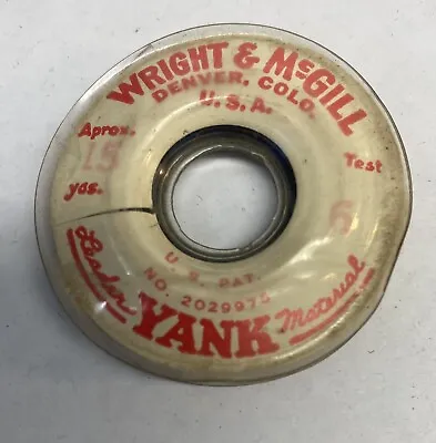 Vintage Wright McGill Fly Leader Fishing  Line White Advertising Spool • $14.95