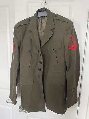 DSCP U.S Military Dress Jacket Men's 40R Green Uniform Coat • $31.49