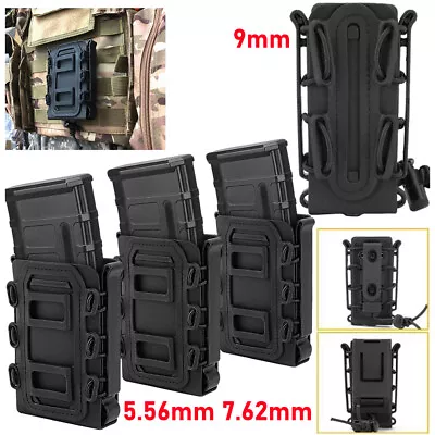 Tactical Molle Magazine Pouch For 5.56 7.62 9mm Rifle Pistol Magazine Holder Mag • $14.98