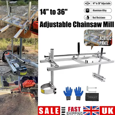 Portable Chainsaw Mill 14 -36  Planking Guide Bar 0.2 -11.81  Cutting Thickness • £66.99