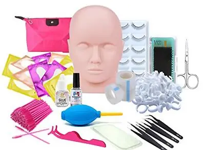 Eyelash Extension Kit MISSICEE Professional Mannequin Head Training Eyelashes • £32.04