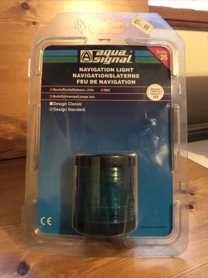 £19.99 • Buy Navigation Light All Round Green 12V By Aqua Signal Series 25