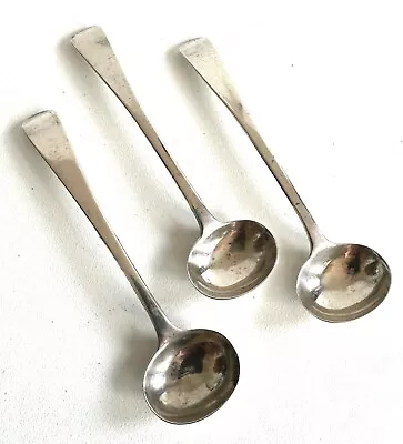 1844 Victorian London Old English Solid Silver SET Of THREE Condiment Spoons • £37.99