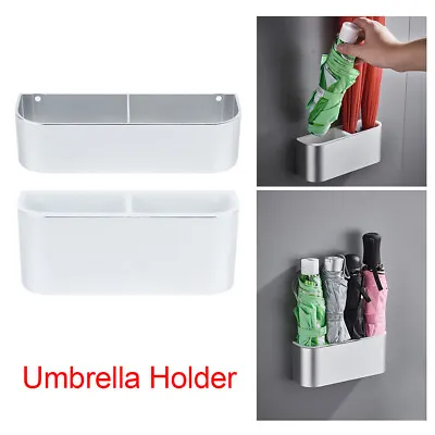 $12 • Buy 2pcs Double-layer Umbrella Stand Holder Wall-Mounted Umbrella Drain Storage Rack