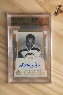 Willie O'Ree Auto /25 Rare 2018-19 SP Authentic Marks Of Distinction Auto #MD-WO • $499.95