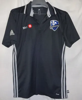 MONTREAL IMPACT Mens Gray ADIDAS Climalite MLS Soccer Polo Shirt Sz L • $39.99