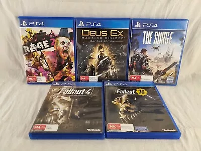 PS4 GAMES BUNDLE: Shooting & Action Games Fallout The Surge Rage And More • $45