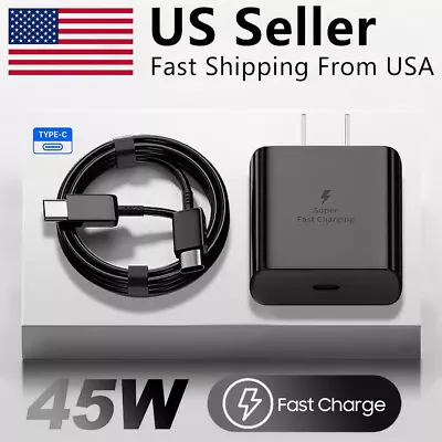 ⚡45W Type USB C Super Fast Wall Charger+6ft Cable For Samsung Galaxy S22 S23 S21 • $2.99