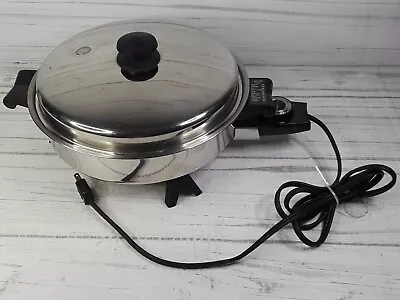 Vintage Vapo Lid Saladmaster 7817 Stainless Steel Liquid Core Electric Skillet • $71.97