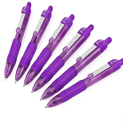 £4.49 • Buy Zebra Z-Grip Smooth Mini Retractable Ballpoint Pens - 1.0mm - Violet - Pack Of 6