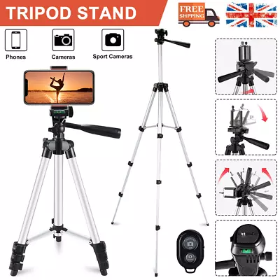 Flexible Portable Aluminum Tripod Stand For Canon Nikon DSLR Camera 106cm Heigh • £7.99