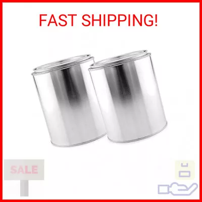 Empty Quart Paint Cans With Lids (2 Pack); Unlined Metal Paint Cans Value Pack • $20.63