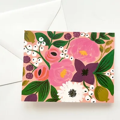 RIFLE PAPER CO. Greeting Card & Envelope - VINTAGE BLOSSOM PEACH Floral Blank A2 • $5.79