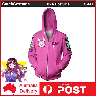 Overwatch Ultimate D.Va Hoodie Pullover Sweater Jacket Coat Cosplay Costume • $37.99