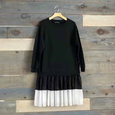 $21.25 • Buy 2for$50 Zara Sweatshirt Combo Pleated Dress M