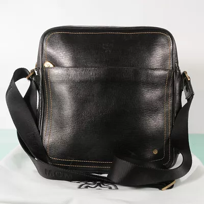 AUTHENTIC MCM Leather Messenger Cross Bag  + Dust Bag • $59.99