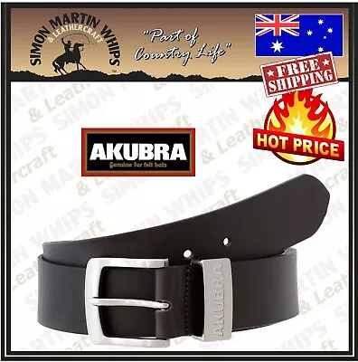 Akubra DUBBO Leather Work Belt - BROWN 1 1/2in - AUSTRALIAN MADE RM - BEST PRICE • $64.70