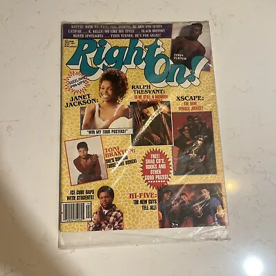 Right On Magazine Sealed 1994 Janet Jackson Toni Braxton Ice Cube Wu Tang • $350