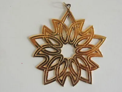 1977 MMA Metropolitan Museum Art Gold STERLING Christmas Snowflake Ornament • $60