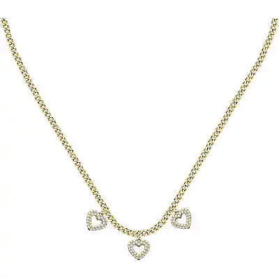 MORELLATO Womens Necklace INCONTRI SAUQ12 Stainless Steel Golden Heart Swarovski • $74.74