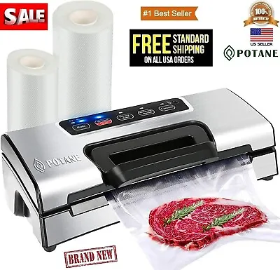 Potane Precision Vacuum Sealer MachinePro Food Sealer With Built-in Bag Storage • $119.95