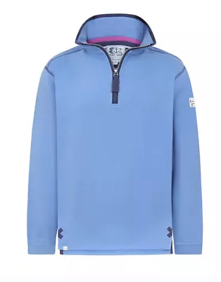 Lazy Jacks Women's LJ3 SuperSoft 1/4 Zip Sweatshirt  Colour   Azure Blue • £49.95