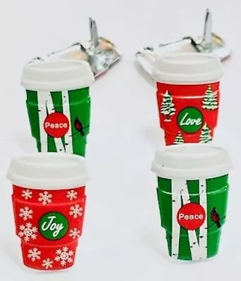 $2.25 • Buy HOLIDAY CUP BRADS Coffee Tea Christmas Coffee Scrapbooking Card Making Stamping