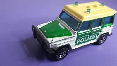 Matchbox Mercedes-Benz 280GE G Wagon Polizei Police White With Green Sides • $1.99