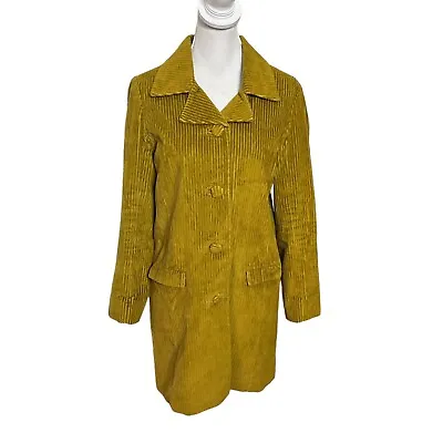 Missoni Target Womens Mid Length Lined Yellow Corduroy Coat Women’s Size S • $44.99