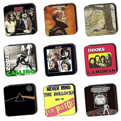 £3.99 • Buy Seventies Music - 1970's Records - Cover Art Themed - Wood Coasters - 4 For 3