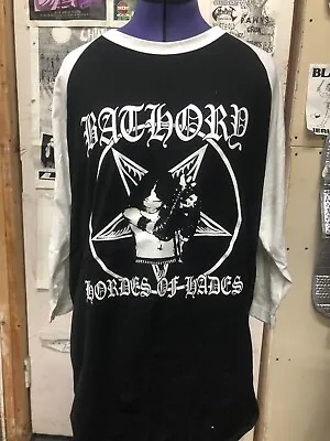 BATHORY Baseball Shirt Metal Venom Black Metal Mayhem Mordant Rhed Dark Throne • $19