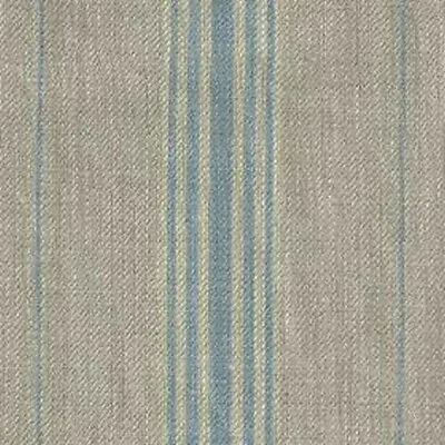 Inchyra - Woven Ticking Linen - Old Blue - Large Fabric Remnant - 160cm X 140cm • £112