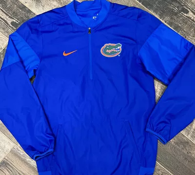 Nike Storm-Fit Florida Gators Football Men's Blue 1/4 Zip Windbreaker Jacket S • $36.95