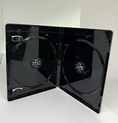 5 PCS NEW 12mm Double Blu-Ray DVD Case Embossed Blu-Ray Logo BlackYH28-12MM • $11.99