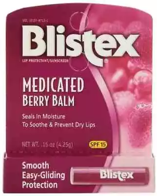 Blistex Medicated Berry Balm Paquete De 12 Spf 15 0.15 Oz REF(BLIS2021) • $13.25