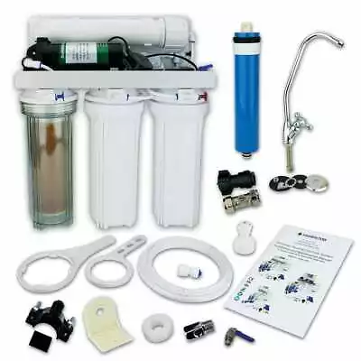 £137.99 • Buy Finerfilters Aquarium Reverse Osmosis RODI 50GPD Pumped Triple Water Filter Kit