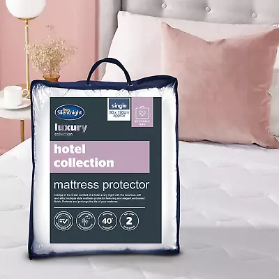 Silentnight Mattress Topper Hotel Luxury Thick Deep Single Microfibre Protector • £11.99