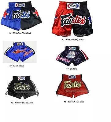 NEW! Fairtex Muay Thai Kickboxing Shorts - Choose - Red Black Blue Gold White • $39.99