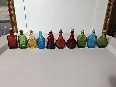 Wheaton Glass Miniature Bottles Lot W 71 H .All Excellent Condition 1 W/o Cork • $75