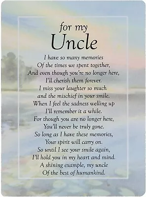 Graveside/memorial Card In Memory Uncle • £3.45