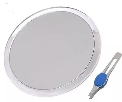 DB-Tech Large Suction Cup Magnifying Mirror With Precision Tweezer • $18.99