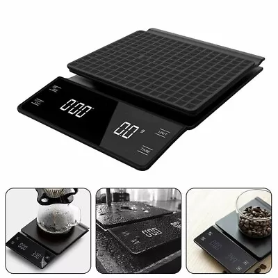 Digital 3kg 0.1g Coffee Scale (QS82) W/ Timer Electronic Digital Kitchen Scale • $24.95