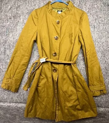 J Crew Womens Coat Jacket Button Yellow Mustard Size 8 • $29.99