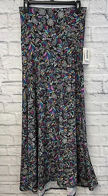 NEW Lularoe Maxi Skirt Women Small Multicolor Feathers Pull-On Artsy Boho Hippie • $17.24